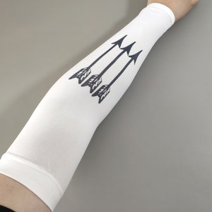 UV Protection Arm Sleeves: Ice Silk Sports Cover with Arrows