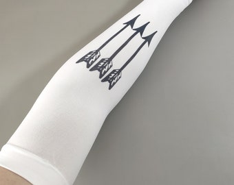 UV Protection Arm Sleeves: Ice Silk Sports Cover with Arrows