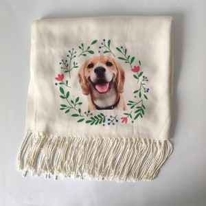Custom Photo Scarf: Personalized Pet or Person Gift
