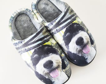 Custom Photo Slippers Personalized Pet Slippers Picture Dog Lover Gift for Mom Indoor Shoes Photo Cat Home Slipper for Christmas Gifts
