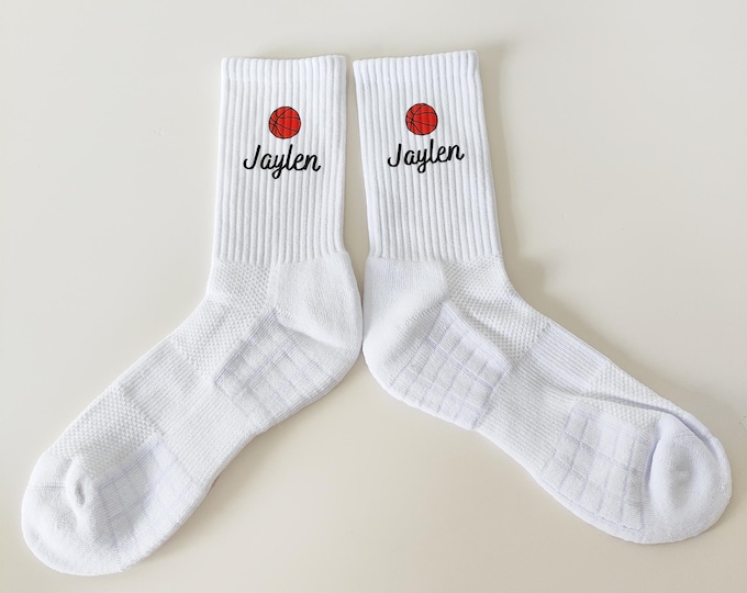 Custom Sports Socks Personalized Basketball Socks with Name Team Gifts for Runner Socks Soccers Lover Gift Athlets Socks for Tennis