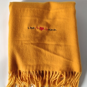 Personalized Embroidered Scarf Valentines Gift Custom Scarf Gift for Lover Christmas Gift of Scarf for Girlfriends Gift Scarf Boyfriend Gift