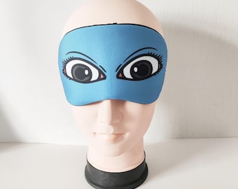 Cooling Sleep Eye Mask: Silk Cotton Blend, Adjustable Travel Gift