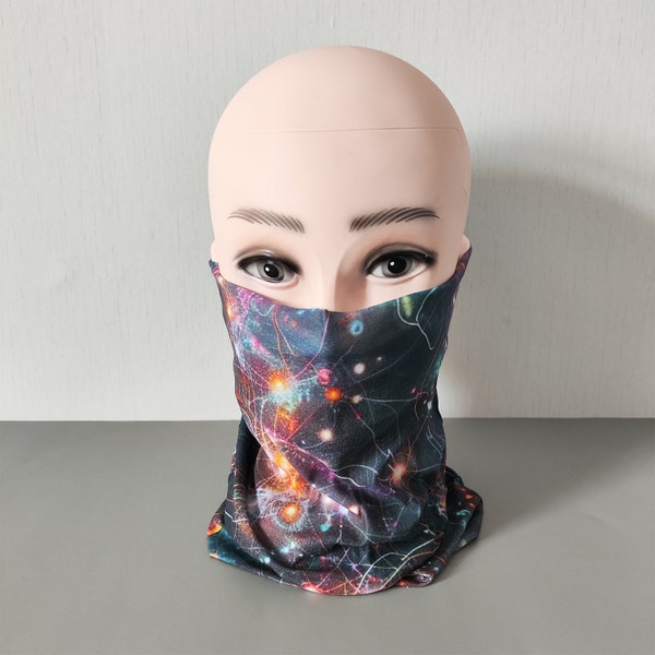 AI Neck Gaiter Face Mask Bandana, Face Coverings Headband, Hair Scarf, Tube Scarf Kerchief, Motocycle Mask