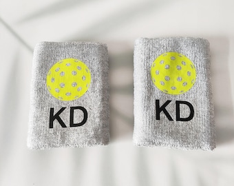 Pulseras deportivas personalizadas: pulseras personalizadas para el sudor, regalo para pickleball y baloncesto (par de 2)