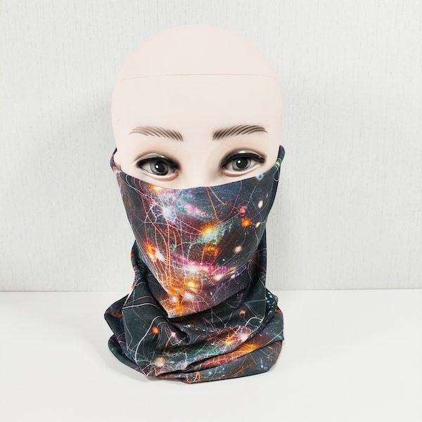 AI Neck Gaiter Face Mask Bandana, Face Coverings Headband, Hair Scarf, Tube Scarf Kerchief, Motocycle Mask