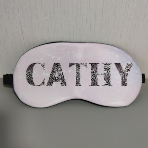 Custom Eye Mask Personalized Name Sleeping Mask Bridesmaid Eye Mask Travel Sleep Mask Spa Eye Wear Bridesmaid Gift Party Eye Wear