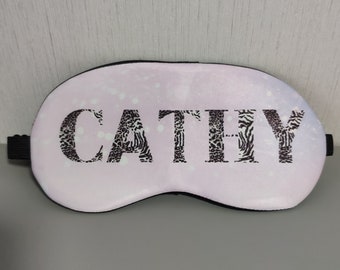 Antifaz personalizado, antifaz para dormir con nombre personalizado, regalo para dama de honor