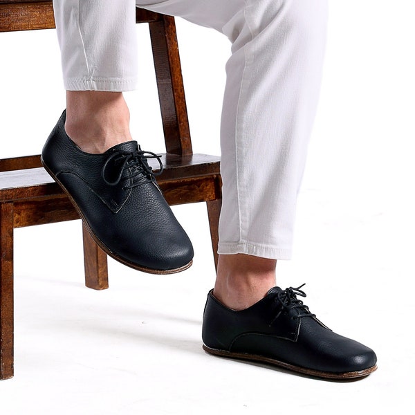 Men Barefoot Black Sneakers, Black Sneakers Shoes, For Men, Earthing Shoes, Wide Toe Box, Comfortable Shoes, Zero Drop, grounding shoes