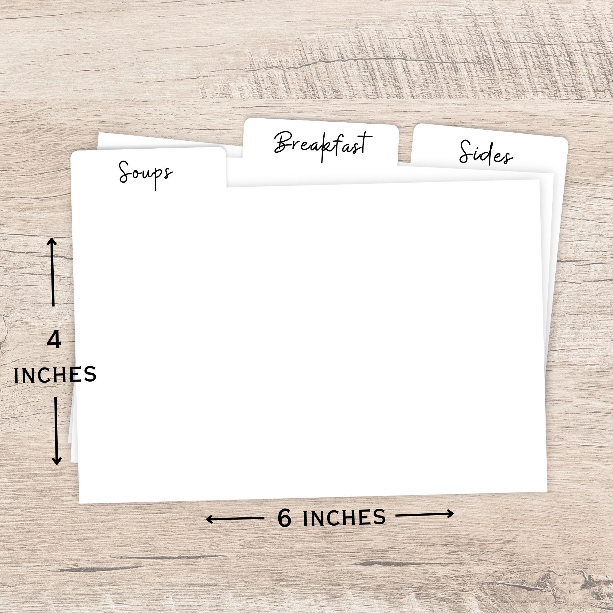 Recipe Box Dividers 4x6, Card Divider Tabs, Recipe Box Labels