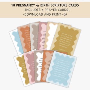 Pregnancy Prayer Cards, Pregnancy and Birth Cards Christian, Christian Birth Cards Printable, Mom to be Gifts, Bible Verse Cards for Mom