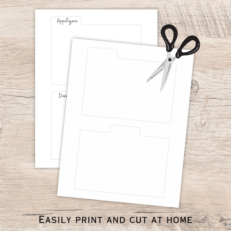 Recipe Box Dividers 4x6, Card Divider Tabs, Recipe Box Labels