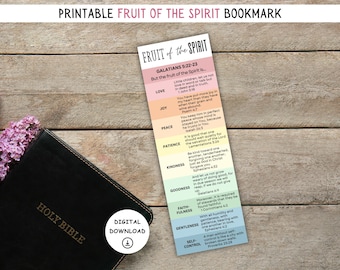 Fruit of the Spirit bookmarks, Fruit of the Spirit printable, Galatians 5 22 23, Bookmarks bible verses, Scripture bookmarks printable