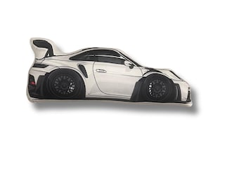Decoración asequible para la habitación del coche / Almohada para coche GT3 RS blanca / Almohadas para coches exóticos / Almohadas decorativas para coches / Idea de regalo para amantes de los coches / Piezas para la habitación del coche /