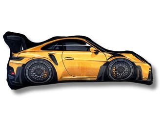 Decoración asequible para la habitación del coche / Almohada para coche GT3 RS naranja / Almohadas para coches exóticos / Almohadas decorativas para coches / Idea de regalo para amantes de los coches / Piezas para la habitación del coche /