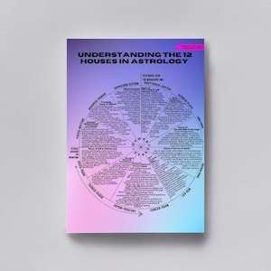 Astrologie 12 Häuser PDF - Digitales Blatt, Printable Anleitung, Astrologie Karte - Regenbogen