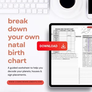 Astrology Birth Chart Fill Sheet: Natal Chart Tracker (Digital Download)