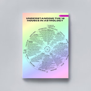 Astrologie 12 Häuser PDF - Digitales Blatt, Printable Anleitung, Astrologie Karte - Regenbogen