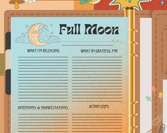 Hoja de Ritual de Luna Llena - PDF Imprimible, Descarga Digital, Planificador de Manifestaciones, ARENA