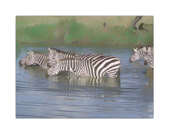 Zebra Art Canvas Print, Wildlife Decor, Nature Lover Gift, Animal Wall Art, Unique Home Decor, Safari Theme