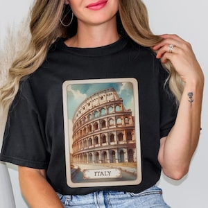Groepsshirts voor reizigers, outfit voor vriendenreis naar Italië, T-shirts met bloemenprint voor een Italiaanse reis, cadeau voor een meisje uit de reiswereld, bijpassende herinnering aan een vakantie in Europa