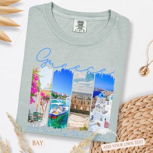 Personalized Group Trip to Greece T-Shirt, Family Vacation Comfort Colors Shirt, Greek Island Travel Shirt for Women, Matching Girls TripTee