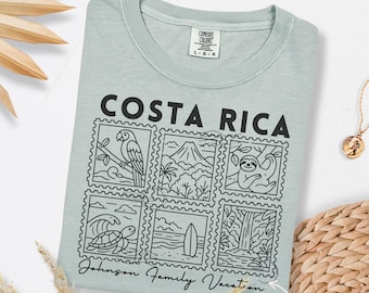 Custom Family Vacation 2025 Shirt, Personalized Group Trip to Costa Rica T-Shirt, Costa Rica Traveler Girl Gifts, Matching Friends Beach Tee