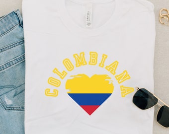 Colombia Latina Shirt, Colombiana Gift, Mothers Day Gift, Colombia Bachelor Party, Spanish Teacher Colombia, Gift for Grandma Latina, Fiesta