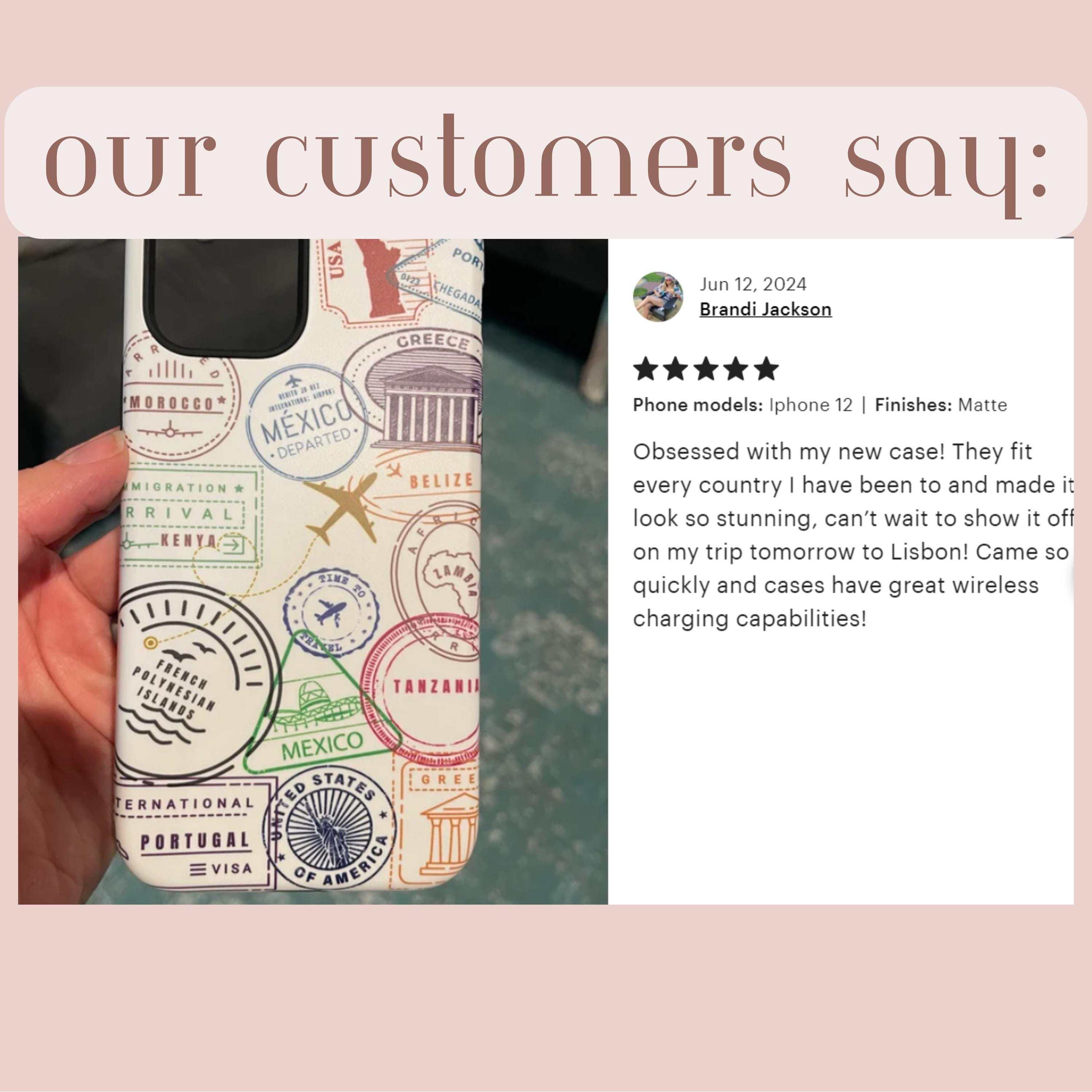 Create Your Own Travel Country Passport Stamp Travel Phone Case, For iPhone 13 15 14, Travel the World, Traveling Quote, Cute Thin Silicone,