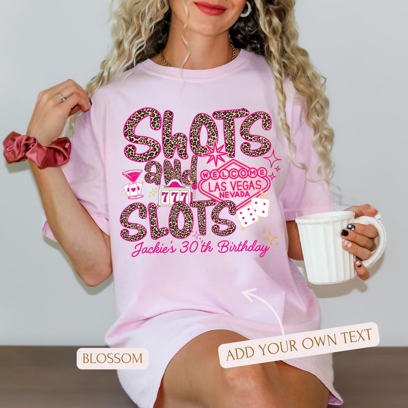 Personalized Las Vegas Birthday Trip Comfort Colors Shirts, Birthday Crew Gifts, Vegas Squad Tee, 30th Bday T-Shirt, 40th, 50th Party Trip image 6