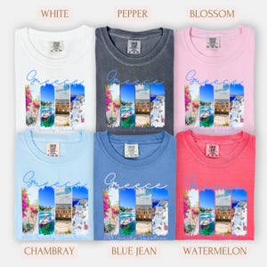 Personalized Group Trip to Greece T-Shirt, Family Vacation Comfort Colors Shirt, Greek Island Travel Shirt for Women, Matching Girls TripTee