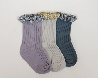 Girls Ruffle Socks | Toddler Socks | Baby Socks | Special Event Socks | One Year Photo Socks