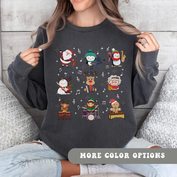 Christmas Shirt for Music Teacher, Christmas Band Tee, Music Teacher Christmas Shirt, Music Education Shirt, Music Tshirt, Concert Shirt.