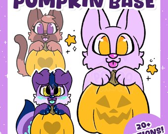 Furry Pumpkin Base | Anthro Halloween Autumn Lineart