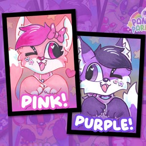 Species Tag Badges - Pink, Purple | Convention badge for furries, Therians, jfashion, sparklefurs