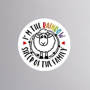 Rainbow Sheep Pride - Unieke LGBTQ+ - sticker zonder luchtbellen