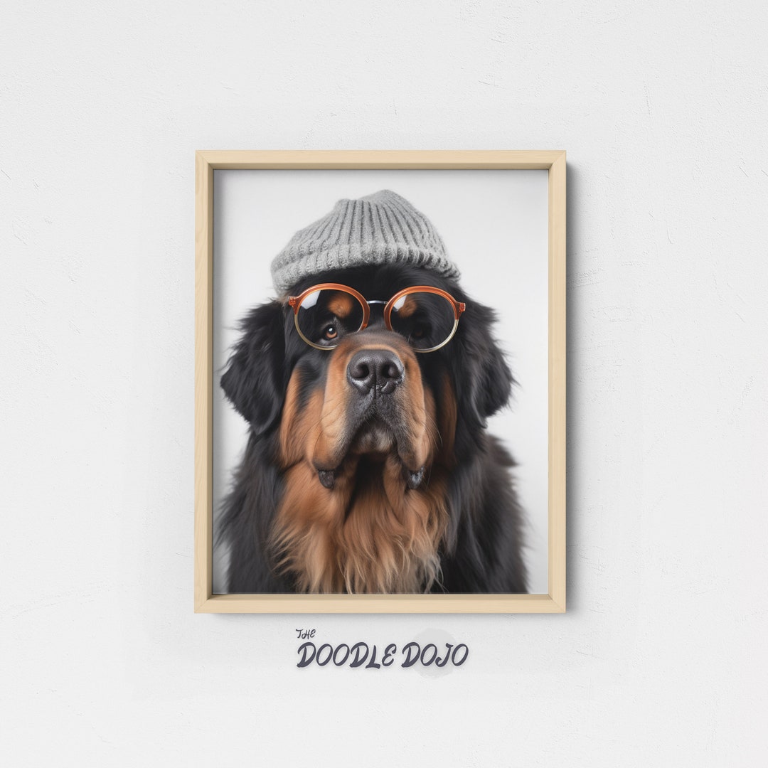 Tibetan Mastiff Printable Portrait Dog Poster Photo Wall Art Digital ...