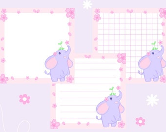 Printable Memo Sheets, Digital Download, Kawaii Stationary, Kawaii Memo ...