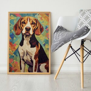 Simply Beagle, Pop Colorful Series, Beagle Art Print, Beagle Poster, Dog Art, Dog Lover Gift