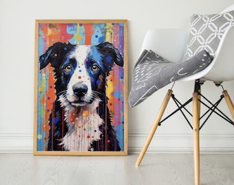 Simplemente Border Collie, Pop Colorful Series, Border Collie Art Print, Border Collie Poster, Dog Art, Dog Lover Gift