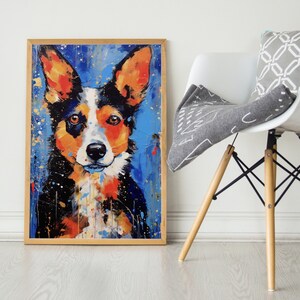 Shepherd Dog, Pop Colorful Series, Shepherd Dog Art Print, Shepherd Dog Poster, Dog Art, Dog Lover Gift