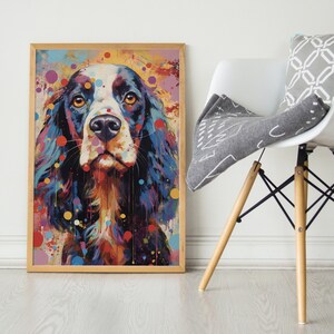 Cocker Spaniel Portrait, Pop Colorful Series, Cocker Spaniel Art Print, Cocker Spaniel Poster, Dog Art, Dog Lover Gift