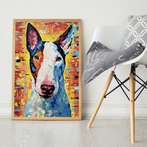 Bull Terrier, Pop Colorful Series, Bull Terrier Art Print, Bull Terrier Poster, Dog Art, Dog Lover Gift