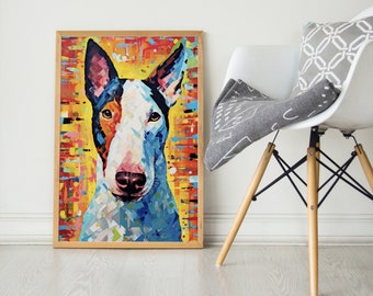 Bull Terrier, Pop Colorful Series, Bull Terrier Art Print, Bull Terrier Poster, Dog Art, Dog Lover Gift