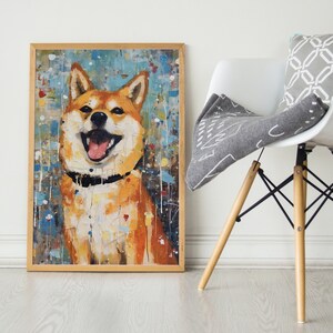 Shiba Inu, Pop Colorful Series, Shiba Inu Art Print, Shiba Inu Poster, Dog Art, Dog Lover Gift