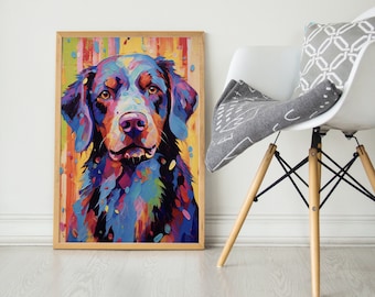 Labrador Retriever, Pop Colorful Series, Labrador Retriever Art Print, Labrador Retriever Poster, Dog Art, Dog Lover Gift