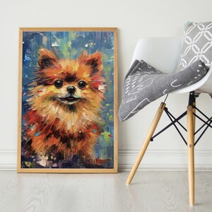 Pomeranian,  Pop Colorful Series, Pomeranian Art Print, Pomeranian Poster, Dog Art, Dog Lover Gift
