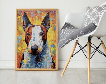Bull Terrier, Pop Colorful Series, Bull Terrier Art Print, Bull Terrier Poster, Dog Art, Dog Lover Gift