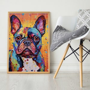 French Bulldog, Pop Colorful Series, French Bulldog Art Print, French bulldog Poster, Dog Art, Dog Lover Gift
