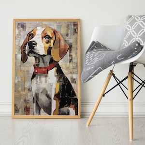 Beagle Mache, Pop Colorful Series, Beagle Art Print, Beagle Poster, Dog Art, Dog Lover Gift